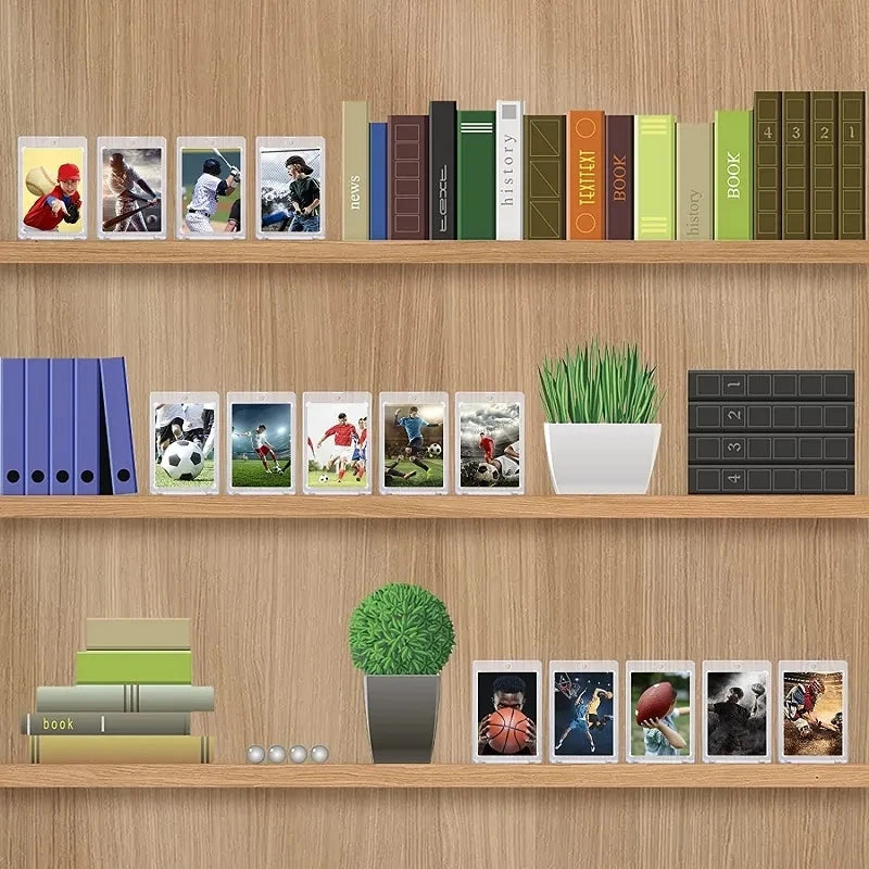 5Pcs/Pack Magnetic Card Holder 35Pt for Trading Cards Baseball Card Protector Case Magnet Top Loaders for Sports Cards