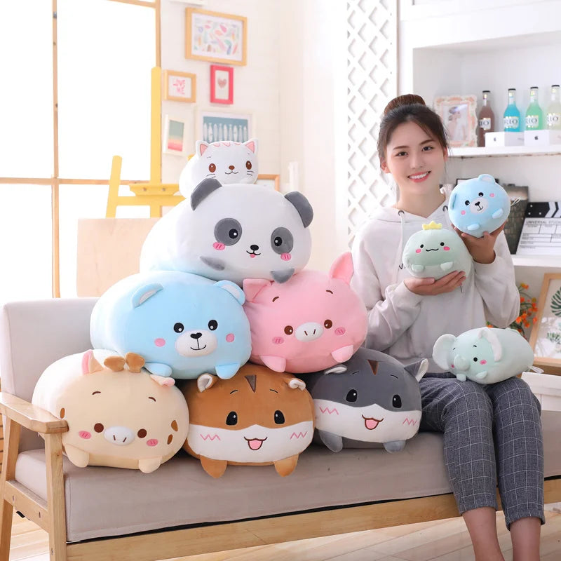 30CM Soft Animal Cartoon Pillow Cushion Cute Fat Dog Cat Totoro Penguin Pig Frog Plush Toy Stuffed Lovely kids Birthyday Gift