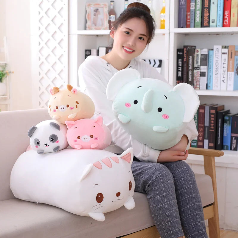 30CM Soft Animal Cartoon Pillow Cushion Cute Fat Dog Cat Totoro Penguin Pig Frog Plush Toy Stuffed Lovely kids Birthyday Gift