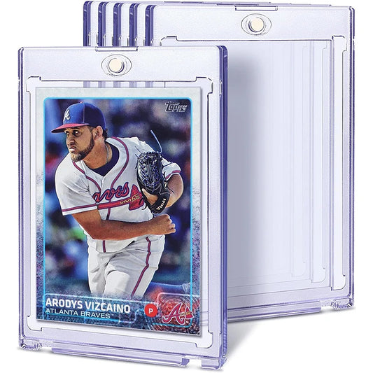 5Pcs/Pack Magnetic Card Holder 35Pt for Trading Cards Baseball Card Protector Case Magnet Top Loaders for Sports Cards