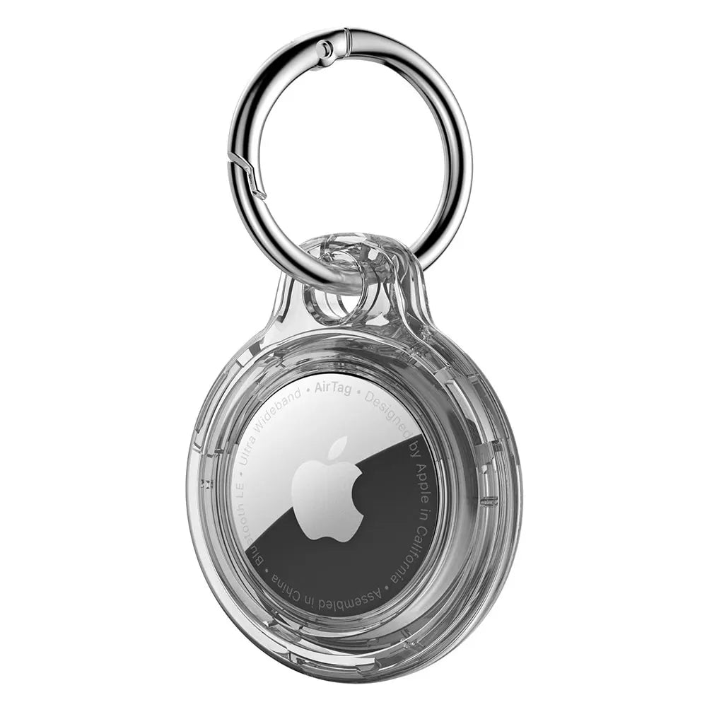 Transparent Hard Shell Keychain for Apple Airtags Case Protective Cover Tracker Accessories Anti-scratch Air Tag Key Ring Holder