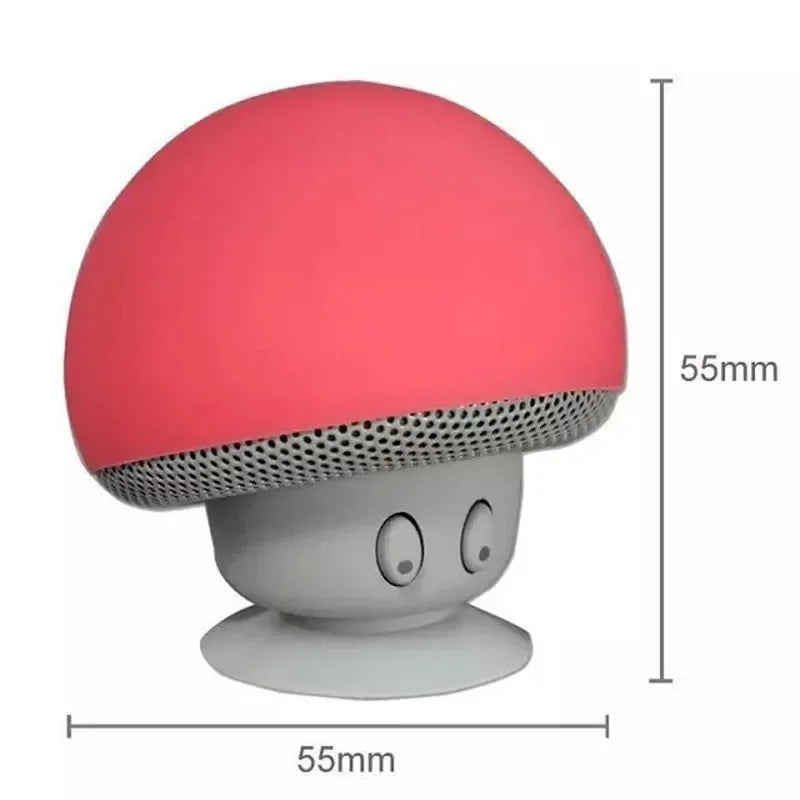 Cartoon Cuteness Mini Mushroom Speaker Bluetooth Wireless MP3 Music Player for Mobile Phone Computer Waterproof Stereo Subwoofer