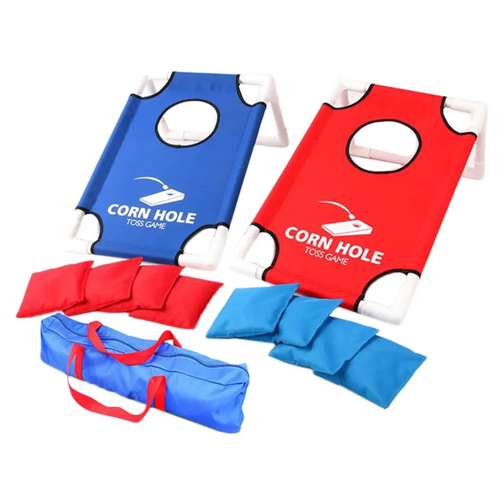 Folding CORNHOLE BOARDS BEANBAG TOSS GAME SET Corn Hole Toy for Families Kids