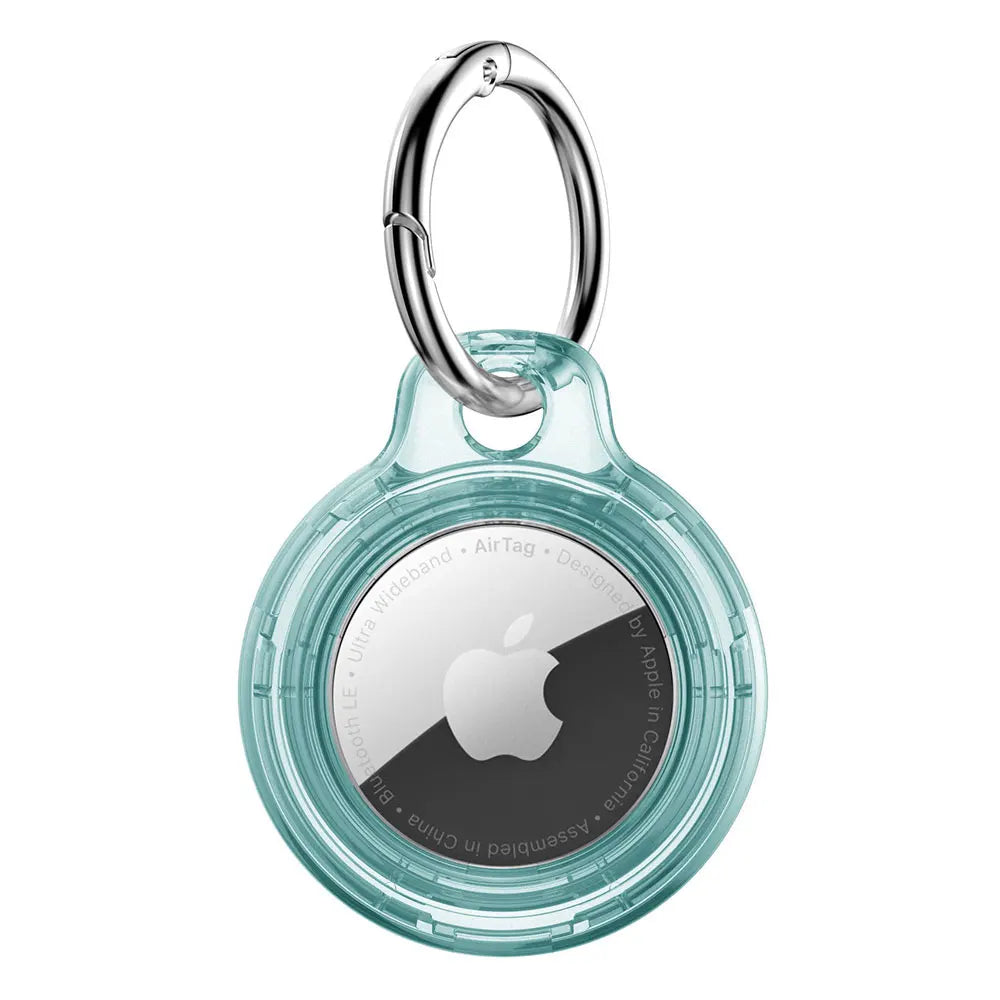 Transparent Hard Shell Keychain for Apple Airtags Case Protective Cover Tracker Accessories Anti-scratch Air Tag Key Ring Holder