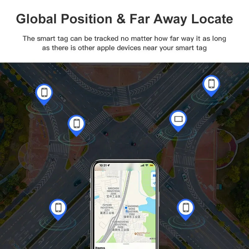 Bluetooth Tracker for Apple Find My app Far Away Smart Tracking Alternative to Apple Air Tag to locate Small Things Keys Finder